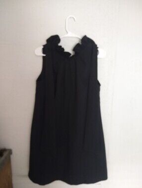 Umgee Black Sleeveless Tie-Neck Mini Dress